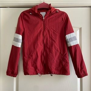 Sporty Red Windbreaker